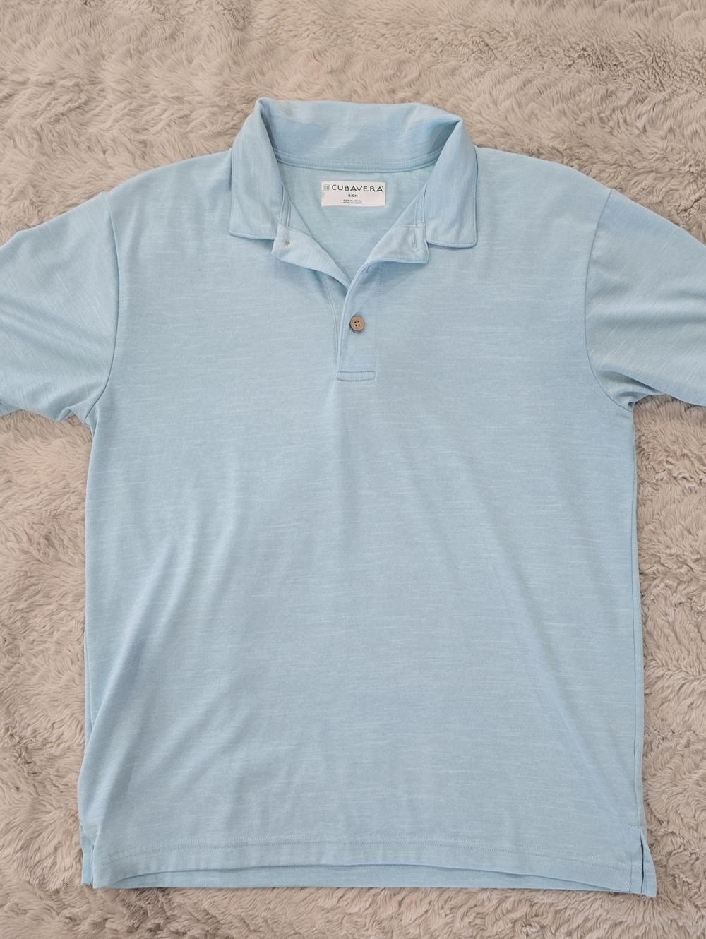 Cubavera Pale Blue Men's Polo Shirt